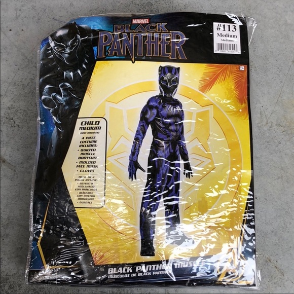 NWT Black Panther Muscle Kids Costume!